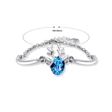 Load image into Gallery viewer, Sparkling Deer Bracelet with Blue Cubic Zircon