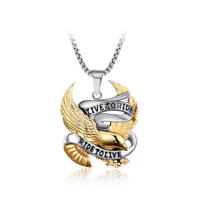 Personality Eagle Stainless Steel Pendant with Necklace