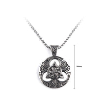 Load image into Gallery viewer, Irish Concentric Knot Round Stainless Steel Pendant with Necklace