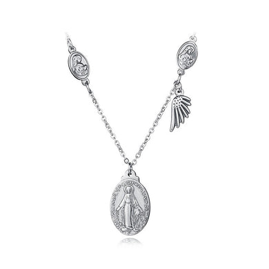 Fashion Our Lady Stainless Steel Pendant with Necklace