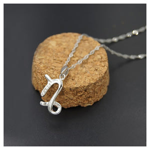 925 Sterling Silver 12 Constellation Capricorn Pendant with Necklace