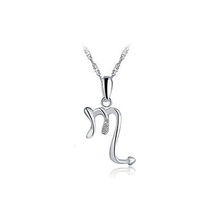 925 Sterling Silver Twelve Constellations Scorpio Pendant with Necklace