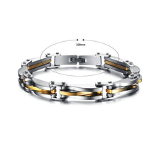 Load image into Gallery viewer, Personality Gold Stainless Steel Bracelet