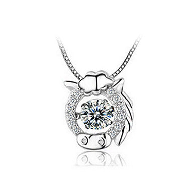 925 Sterling Silver Zodiac Horse Pendant with Necklace