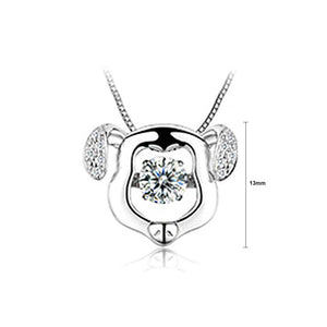 925 Sterling Silver Zodiac Dog Pendant with Necklace