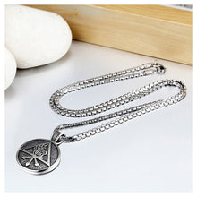 Load image into Gallery viewer, Punk Triangle Totem Round Hip Hop Stainless Steel Pendant with Necklace