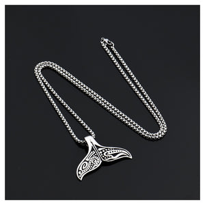 Fashion Totem Wings Hip Hop Stainless Steel Pendant with Necklace