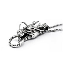 Load image into Gallery viewer, Retro Zodiac Dragon Stainless Steel Pendant with Necklace