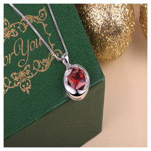 Load image into Gallery viewer, 925 Sterling Silver January Birthday Pendant with Red Cubic Zircon and Necklace