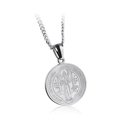 Fashion Italian Christian Religious Stainless Steel Pendant with Necklace