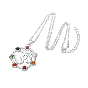 Fashion Hindu Chiffon Pendant with Colorful Austrian Element Crystal and Necklace