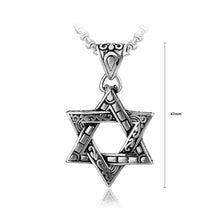 Load image into Gallery viewer, Jewish Hexagrams Titanium Stainless Steel Pendant with Necklace