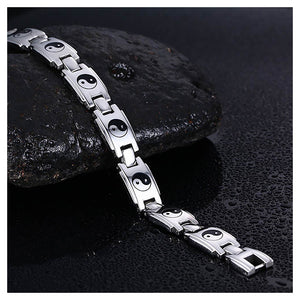 Retro Taoist Tai Chi Stainless Steel Bracelet