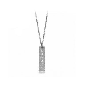 Six - Word Mantra Ming Dynasty Curse Letter Buddhist Pendant with Necklace