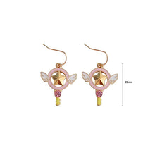 Load image into Gallery viewer, Sweet and Lovely Tarot Star Wand Earrings