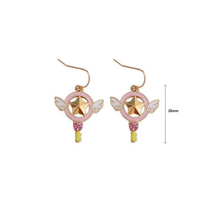 Sweet and Lovely Tarot Star Wand Earrings