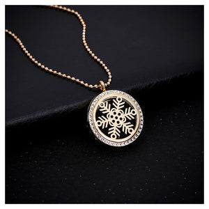 Fashion Snowflake Box Pendant with Necklace