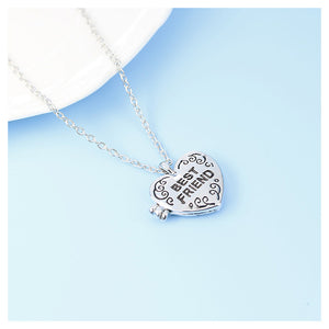 Fashion Heart-shaped Photo Frame Pendant with Necklace
