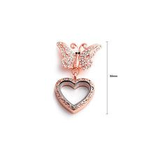 Load image into Gallery viewer, Fashion Butterfly Frame Brooch with White Austrian Element Crystal