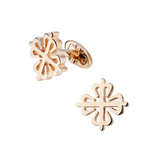 Load image into Gallery viewer, Plated Rose Gold Chinese Knot Men&#39;s Cufflinks