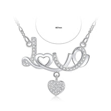 Load image into Gallery viewer, Fashion Love Necklace with White Austrian Element Crystal