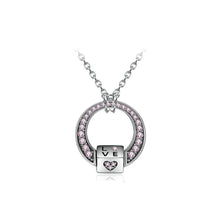 Load image into Gallery viewer, 925 Sterling Silver Couple Pendant with Austrian Element Crystal and Necklace