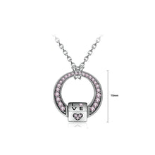 Load image into Gallery viewer, 925 Sterling Silver Couple Pendant with Austrian Element Crystal and Necklace