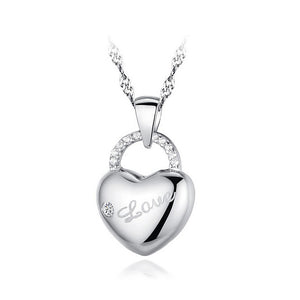 925 Sterling Silver Sweet Heart Pendant with Necklace