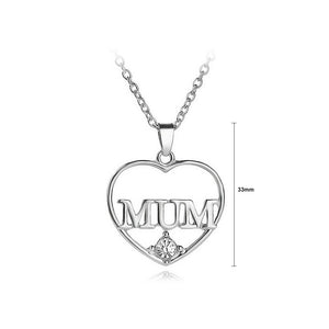 Fashion Hollow Heart Mother Pendant with Necklace