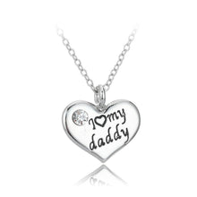 Load image into Gallery viewer, Simple I Love My Dad Heart Pendant with Necklace