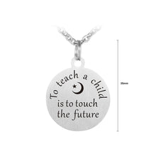 Load image into Gallery viewer, Fashion Dual-use Teacher Round Pendant Necklace and Key Ring