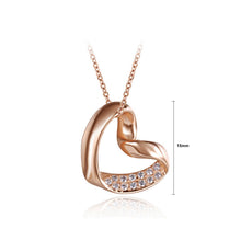 Load image into Gallery viewer, Pated Rose Gold Valentine&#39;s Day Heart Pendant with Necklace