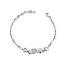 Load image into Gallery viewer, Valentine Love Bracelet with White Austrian Element Crystal