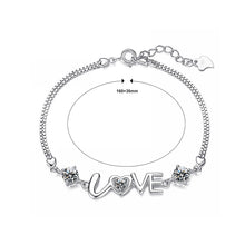 Load image into Gallery viewer, Fashion Valentine Love Bracelet with White Austrian Element Crystal