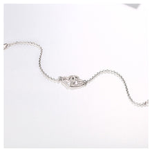 Load image into Gallery viewer, 925 Sterling Silver Valentine&#39;s Day Double Heart Bracelet with Austrian Element Crystal