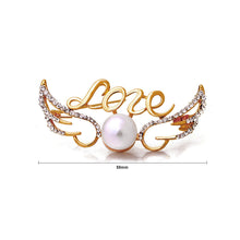 Load image into Gallery viewer, Valentine Angel Wings Love Brooch with White Fashion Pearl