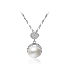 Load image into Gallery viewer, 925 Sterling Silver Mother&#39;s Day Pearl Pendant with Austrian Element Crystal and Necklace
