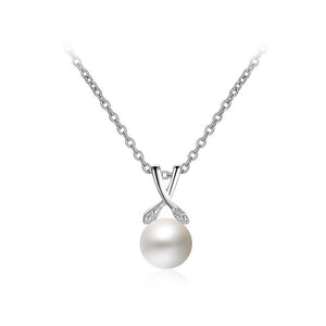 925 Sterling Silver Mothers Day Pearl Pendant with Necklace