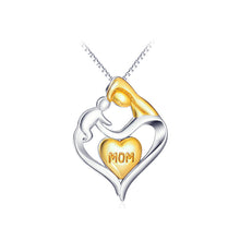 Load image into Gallery viewer, 925 Sterling Silver Mother&#39;s Day Mother and Son Heart Pendant with Necklace