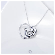 Load image into Gallery viewer, 925 Sterling Silver Mother&#39;s Day Mother and Child Heart Pendant with Necklace