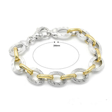 Load image into Gallery viewer, Italian Yellow White 925 Sterling Silver Bracelet