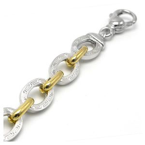 Italian Yellow White 925 Sterling Silver Bracelet