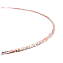 Load image into Gallery viewer, Italian Rose Yellow White Tri-color 925 Sterling Silver Necklace