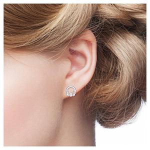 925 Sterling Silver  Mother's Day Heart Stud Earrings - Glamorousky