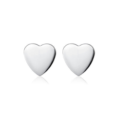 925 Sterling Silver Mother's Day Heart Stud Earrings