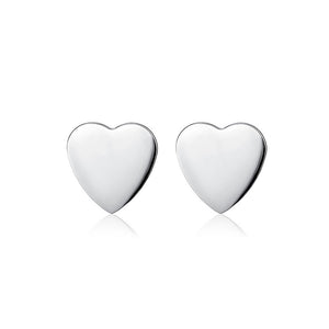 925 Sterling Silver Mother's Day Heart Stud Earrings