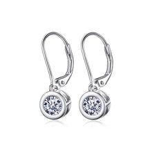 Load image into Gallery viewer, 925 Sterling Silver Mother&#39;s Day Earrings with White Cubic Zircons