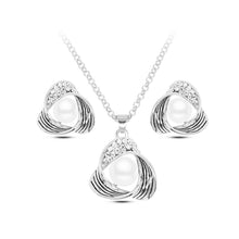 Load image into Gallery viewer, Fashion Mother&#39;s Day Triangle Pendant Necklace and Earrings with Fashion Pearls
