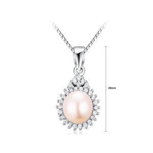 925 Sterling Silver Mothers Day Fashion Pearl Pendant with Necklace
