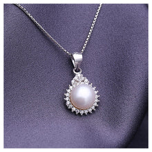Load image into Gallery viewer, 925 Sterling Silver Mothers Day Fashion Pearl Pendant with Necklace